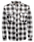 Preview: Leather shirt checkered, white-black, XL